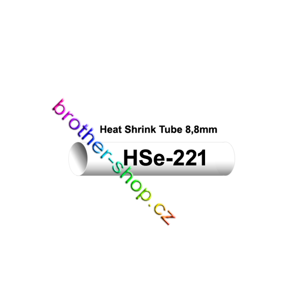 HSe-221 černá/bílé bužírka originál BROTHER HSE221 - Kliknutím zobrazíte detail obrázku.