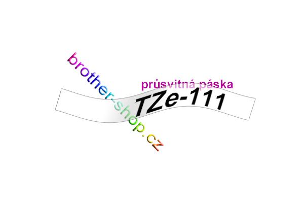 TZe-111 černá/průsvitné páska originál BROTHER TZE111 ( TZ-111, TZ111 ) - Kliknutím zobrazíte detail obrázku.