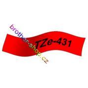 TZe-431 černá/červené páska originál BROTHER TZE431 ( TZ-431, TZ431 )
