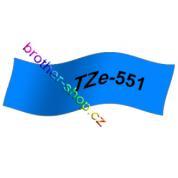 TZe-551 černá/modré páska originál BROTHER TZE551 ( TZ-551, TZ551 )