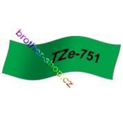 TZe-751 černá/zelené páska originál BROTHER TZE751 ( TZ-751, TZ751 )