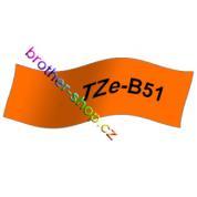 TZe-B51 černá/oranžové svítivá páska originál BROTHER TZEB51 ( TZ-B51, TZB51 )