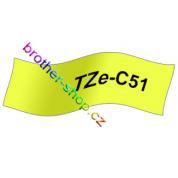 TZe-C51 černá/žluté svítivá páska originál BROTHER TZEC51 ( TZ-C51, TZC51 )