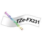 TZe-FX231 černá/bílé páska originál BROTHER TZEFX231 ( TZ-FX231, TZFX231 )