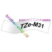 TZe-M31 černá/průsvitné páska originál BROTHER TZEM31 ( TZ-M31, TZM31 )