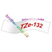 TZe-132 červená/průsvitné páska originál BROTHER TZE132 ( TZ-132, TZ132 )