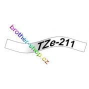 TZe-211 černá/bílé páska originál BROTHER TZE211 ( TZ-211, TZ211 )