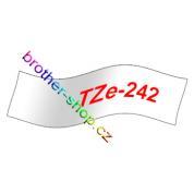 TZe-242 červená/bílé páska originál BROTHER TZE242 ( TZ-242, TZ242 )