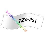 TZe-251 černá/bílé páska originál BROTHER TZE251 ( TZ-251, TZ251 )