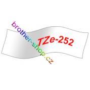 TZe-252 červená/bílé páska originál BROTHER TZE252 (TZ-252, TZ252)