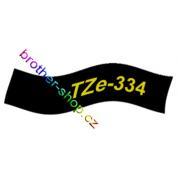 TZe-334 zlatá/černé páska originál BROTHER TZE334 ( TZ-334, TZ334 )