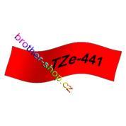 TZe-441 černá/červené páska originál BROTHER TZE441 ( TZ-441, TZ441 )